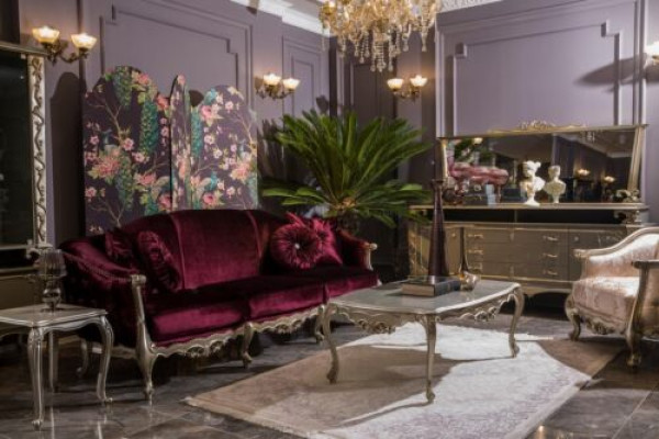 Luxury sofa set sofa side table coffee table armchair set 5 pieces. new