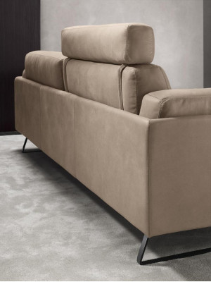 Sofa 4 Seater Leather Sofas Luxury Design Couch Beige Luxury Upholstery Four Seater xxl