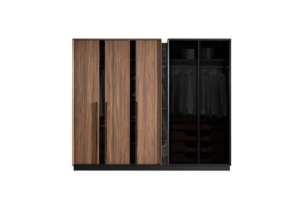 Wardrobe brown Bedroom Cabinets Wood Wardrobe Luxury Modern