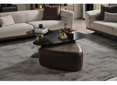 Wall unit Coffee table Side table Stool Living room Set new 3pcs.