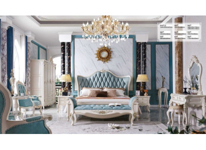 Complete's Bedroom Bed Stool Dressing table Wardrobe Bedside table 7 pieces.