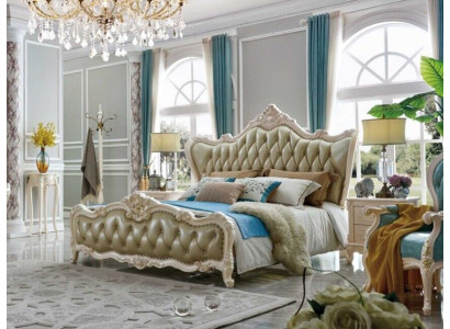 Classic s Bedroom Bedside table Suite Hotel Bed Baroque Furniture Beds 3pcs