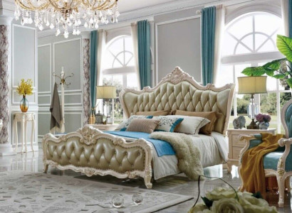 Classic s Bedroom Bedside table Suite Hotel Bed Baroque Furniture Beds 3pcs