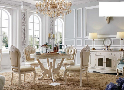 Classic Dining room Suite Chair Set Display case Dining set Chairs Table 5pcs
