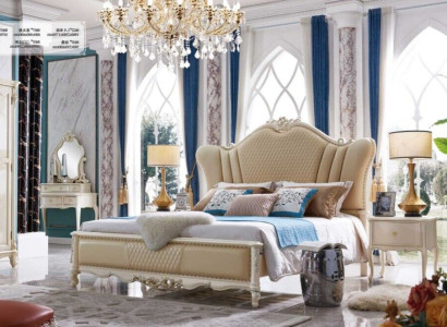 Bedroom Classic s Bed Suite Hotel Baroque Furniture Beds Bedside table 3pcs