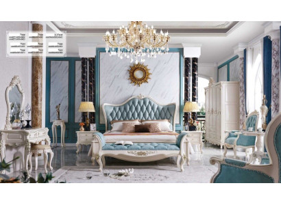 Classic s Bed Luxury Chesterfield Leather Bedroom Baroque Furniture Beds 3pcs