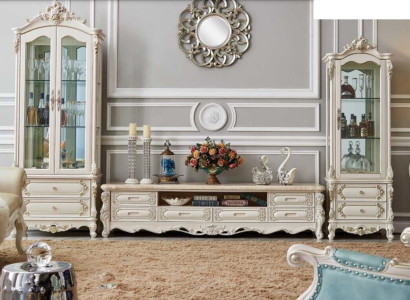 Wall unit Classic Display case TV cabinet Sideboard Baroque living walls Cabinet walls 3 pieces.