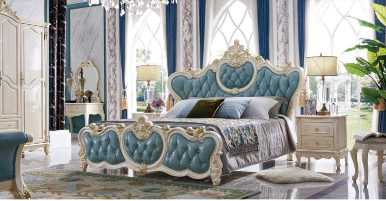 Classic s Bed Chesterfield Leather Hotel Baroque Furniture Luxury Beds Bedroom
