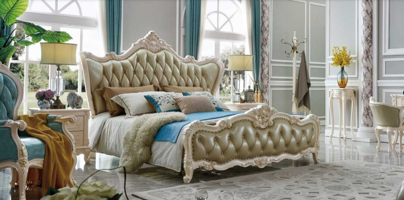 Classic s Bed Chesterfield Leather Bedroom Hotel Baroque Furniture Luxury Beds