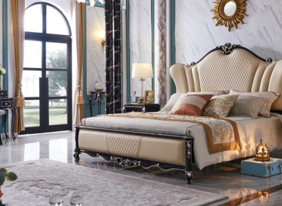 Bedroom Set Bed 2x Bedside table Hotel Beds Consoles 5pcs. Chesterfield new