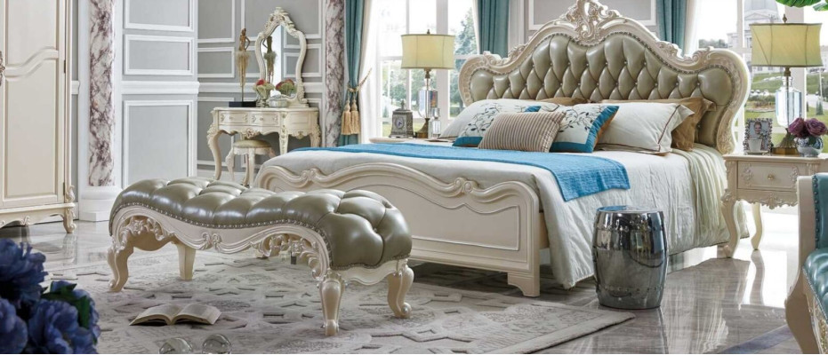 Classic s Luxury Chesterfield Bed Leather Bedroom Hotel Baroque Furniture Beds