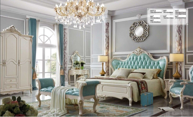 Classic s Bed Baroque Rococo Hotel Beds Upholstered bed Double bed Chesterfield