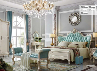 Classic s Bed Baroque Rococo Hotel Beds Upholstered bed Double bed Chesterfield