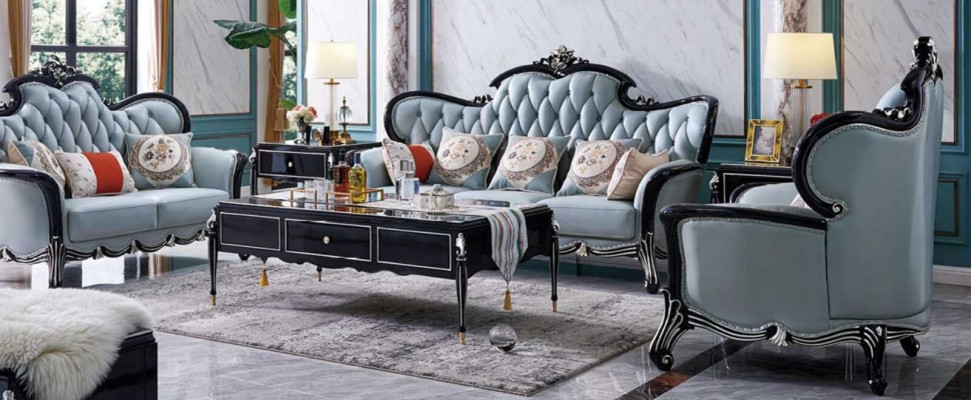 Classic r Two-seater Sofa Couch Upholstery Furniture Leather Sofa Two-seater