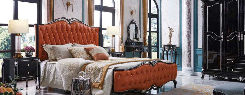 Classic s Bed Luxury Beds Chesterfield Furniture Baroque Hotel Leather Bedroom