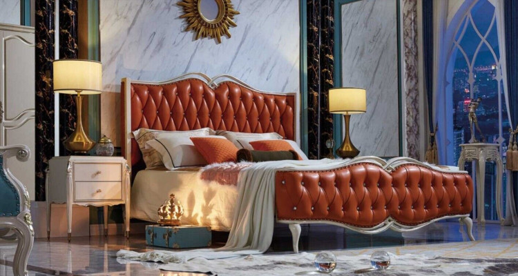 Classic s Bed Luxury Chesterfield Furniture Baroque Hotel Leather Bedroom Beds