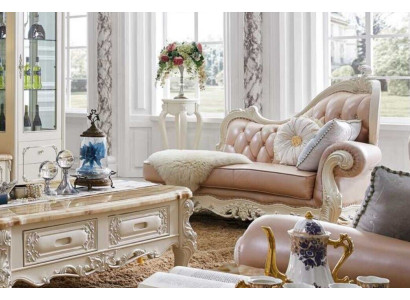 Chesterfield lounger chaise longues living room couch sofa leather sofa loungers baroque