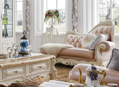 Chesterfield lounger chaise longues living room couch sofa leather sofa loungers baroque