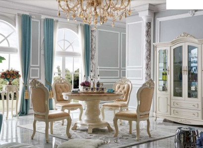 Dining room Chairs Armchair Dining Set Suite 4x Chair Set Group Chesterfield