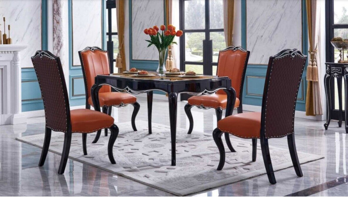 Dining room Chairs Chesterfield Armchairs Classic Suite x4 Chair Set