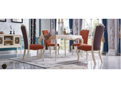 Dining room Chairs Chesterfield Armchair Dining Set Suite 4x Chair Set Group
