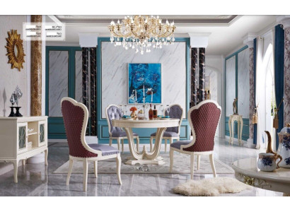 Dining room Chairs Dining set Suite 4x Chair Set Group Chesterfield armchair