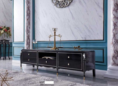 Black TV cabinet sideboard Classic lowboard tv Wood Wardrobe television stand new
