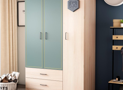 Wardrobe Cabinets Wood Wardrobe Design Childrens room Blue Clothes cabinets