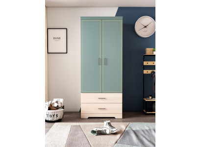 Cabinets Wardrobe Wood Wardrobe Design Childrens room Blue Clothes cabinets