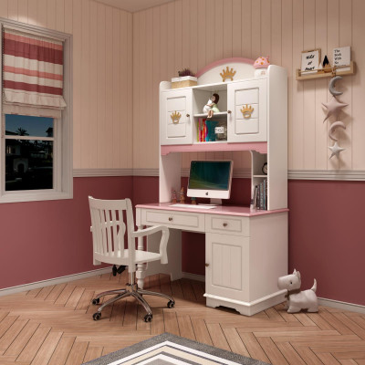 Desk Computer desk PC-Table children's desk Childrens room Wood Pink