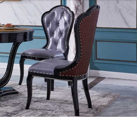 Luxury Purple Chair Dining room Upholstery Chesterfield Chairs Lounge Seat x1 Recliner