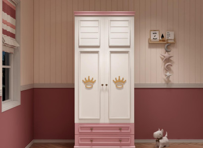 Cabinets Wardrobe Wardrobe Wood Design Childrens room Pink 85 cm new