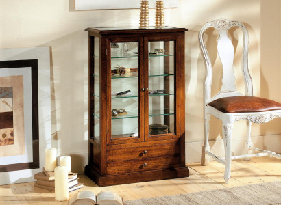 Living room Furniture Solid Wood Display cases Glass Wardrobe Real wood Sideboard Display case