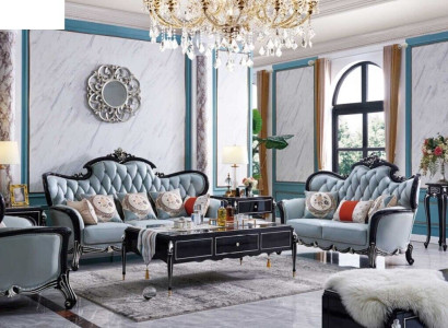 Sofa set Chesterfield Set 3+2+1 Couch Sofa Leather Sofa Upholstery Suite Sofas