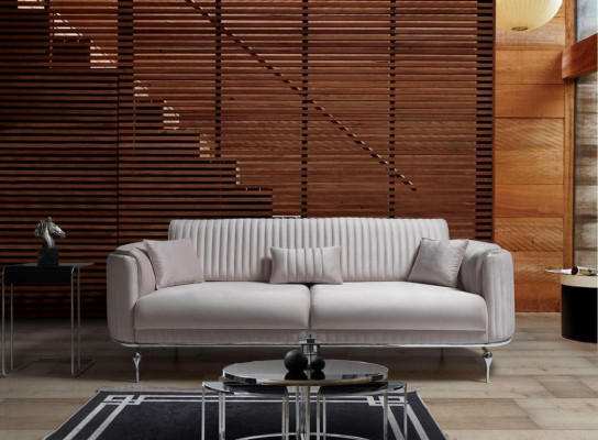 Sofa 3 Seater Living room Furniture Textile Sofas Couch Modern Three Seater