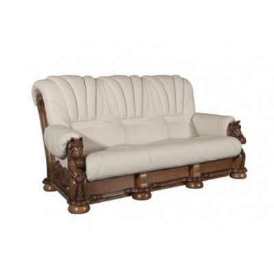 Classic Sofa set Couch Upholstery Seat Suite Sofa Leather Wood 3+1+1 Set