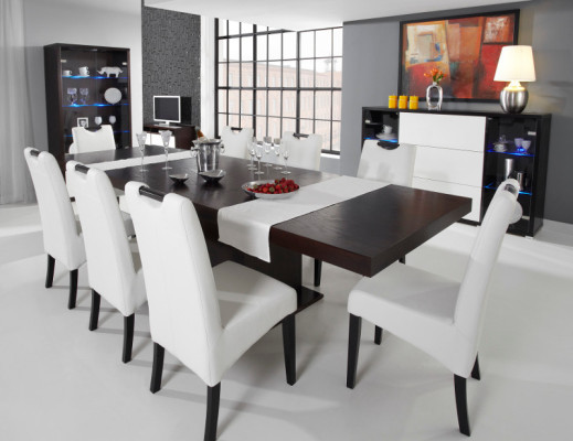 Complete Set Dining table + 6 Chairs Dining room Set Ess Group Wood Table