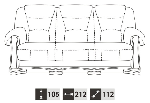 Sofa set 3+2 Seater Classic r Living landscape Couches Sofas Upholstery