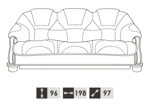 Classic Sofa set Couch Upholstery Seat Suite Sofa Leather Wood 3+2+2 Set