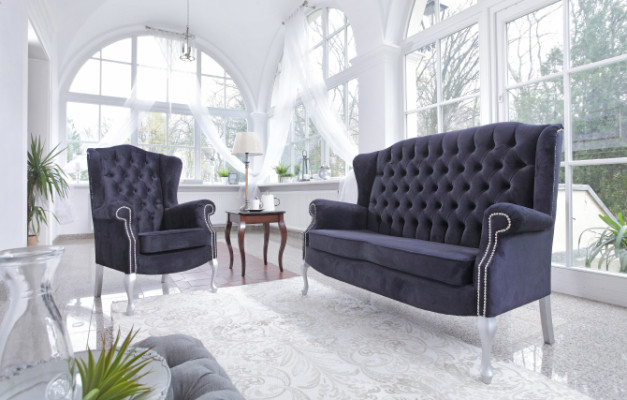 Classic Chesterfield Sofa set 3+1 Seater Sofa Couch Upholstery Velvet