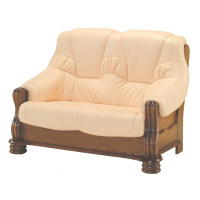Classic Sofa Set Wood Leather 3+2+1 Complete's Set Seat Upholstery Couch Set