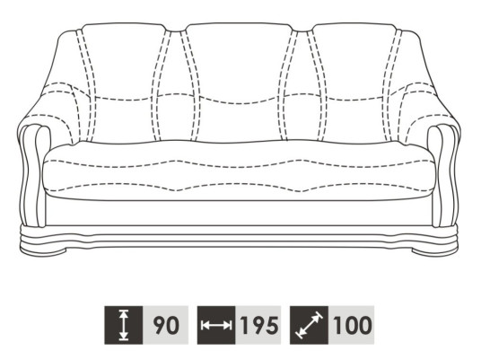 Sofa set 3+2+2 Seater Classic r Couches Sofas Living landscape Upholstery new