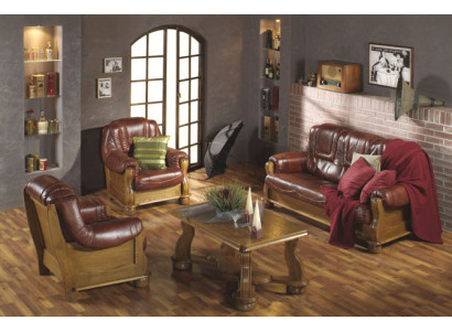Sofa set 3+1+1 Seater Classic r Upholstery Living landscape Couches Sofas new