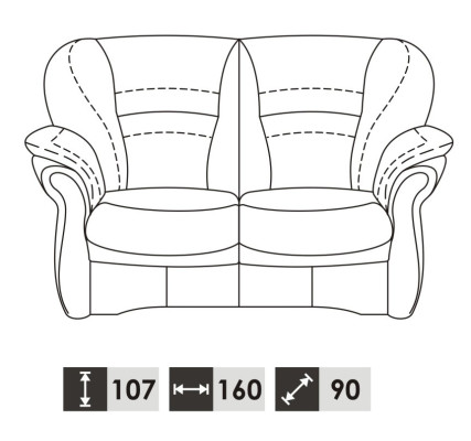 Two-seater Sofa 2 Seater Design Sofas Upholstery Modern Seat Fabric Leather new