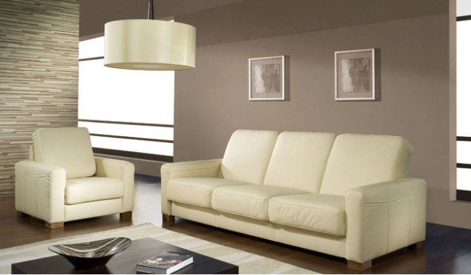 Sofa set 3+1+1 Seater Set Design Sofas Upholstery Couches Leather Relax Modern