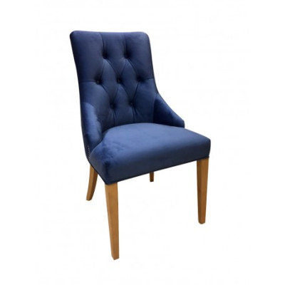 Set 2x Armchair Solid wood Dining room chair Fabric Upholstery Chair Gastro Dining room