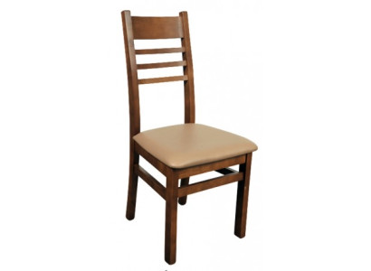 Set 4x Armchair Chair Design Wood Leather Upholstery Chairs Gastro Dining room