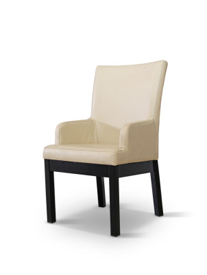 Design Armchair Upholstery Set 2x Chair Wood 100% Leather Chairs Gastro Dining room