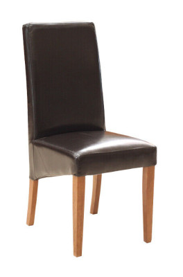 Set 2x Armchair Chair Designer Wood Upholstery Chairs Gastro Dining room 100% Leather