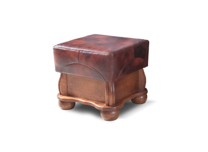 XXL Footstool Club Lounge Stool Leather Textile Ottoman Designer Pufa Ottoman